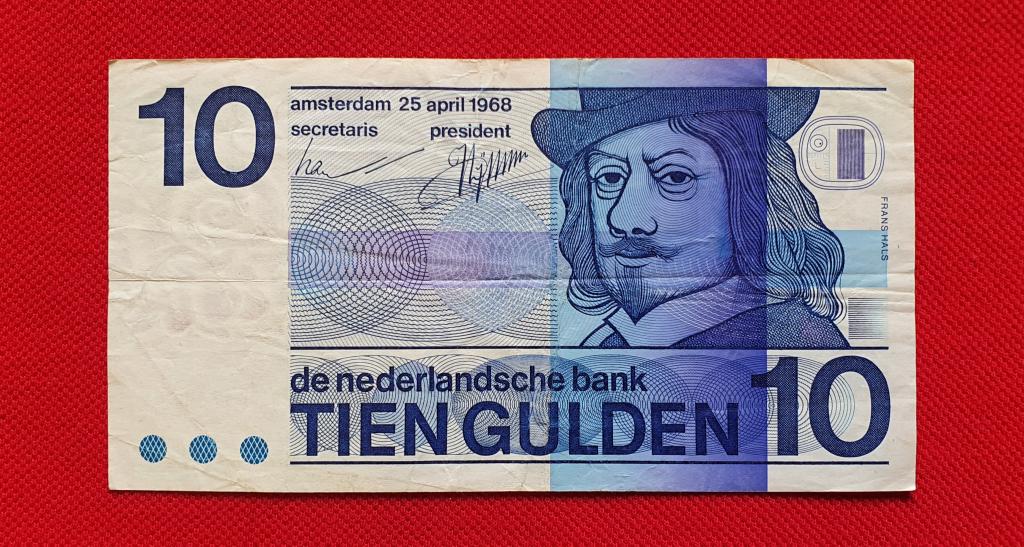 10 гульденов "De Nederlandsche Bank", 1968 год, королевство Нидерланды