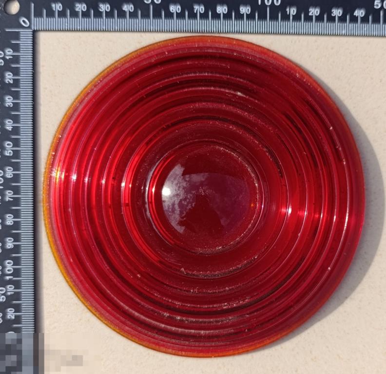 Линза Френеля, семафор, светофор красный, линза со светофора