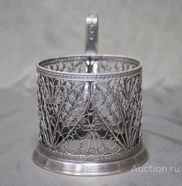 Подстаканник Листья, скань, филигрань, 2 ЮММЕТ (14)