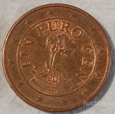 Австрия 1 евро цент 2013 г.