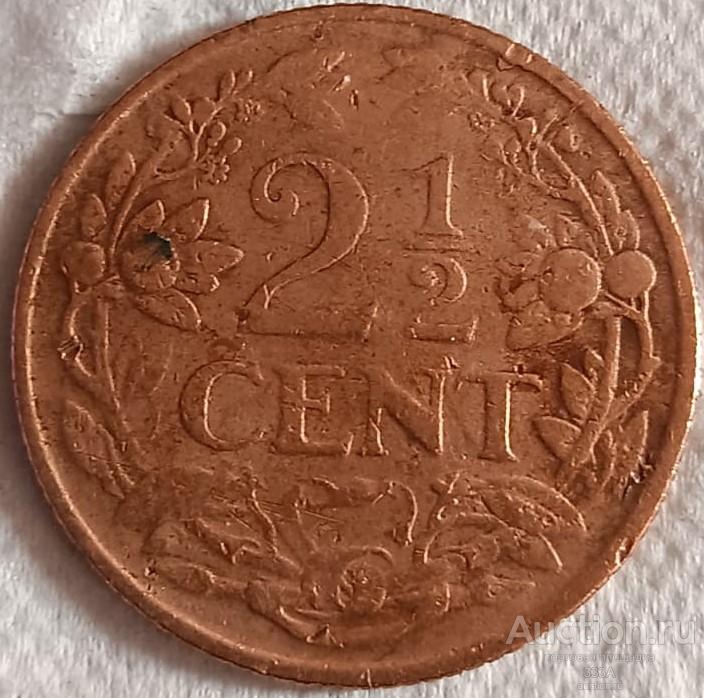 Кюрасао 2 1/2 цента 1948 г