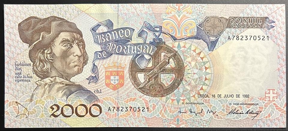 Португалия 2000 эскудо 1992 год ПРЕСС/UNC