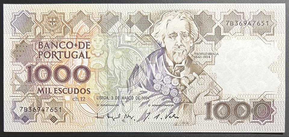 Португалия 1000 эскудо 1994 год ПРЕСС/UNC