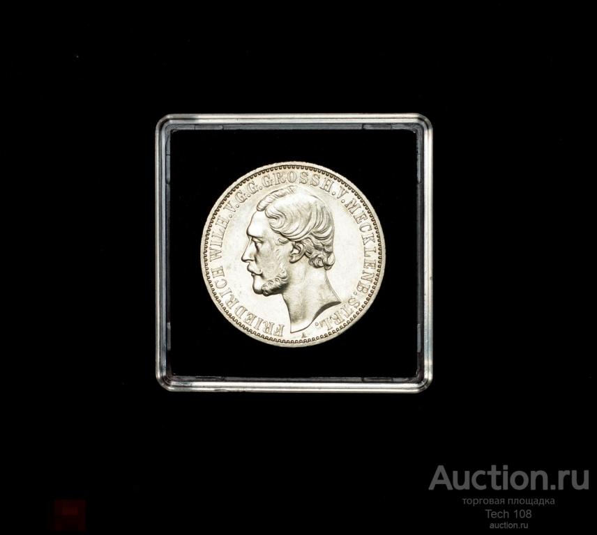 Зеркальный. UNC. Возможен торг. Талер 1870 год. Мекленбург - Стрелиц (Штрелиц) Видео 4К