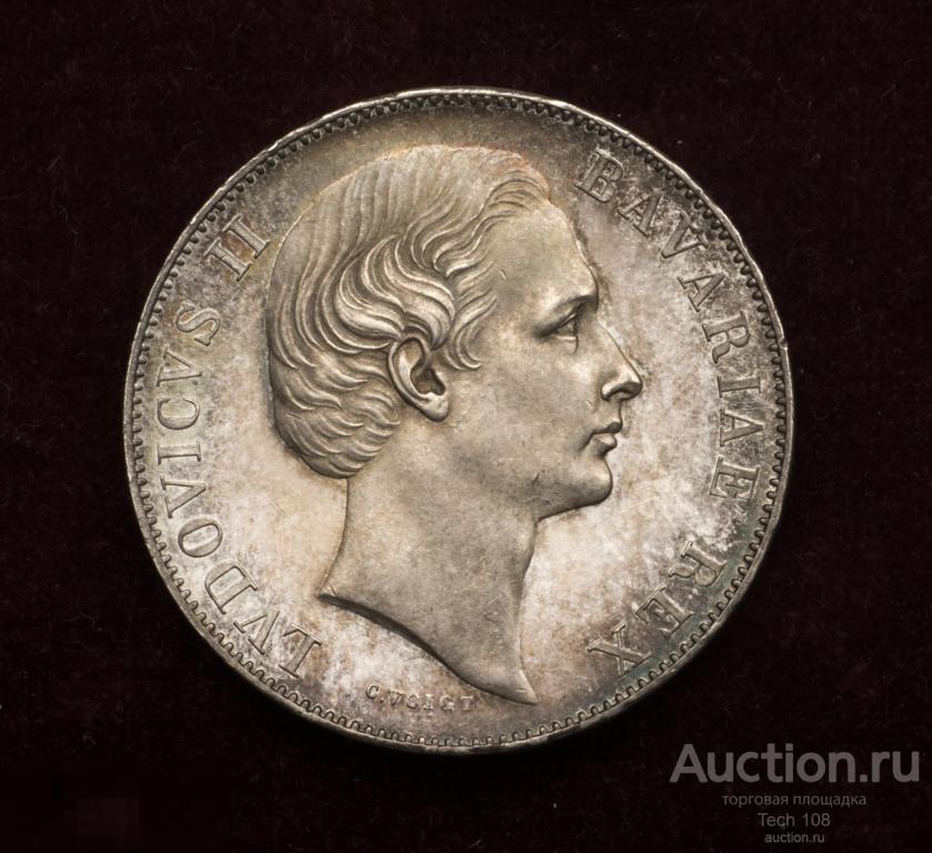 Германия. Бавария. Талер 1867 года. Мадонна. Патрона. MS