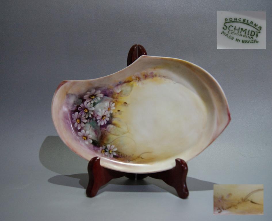 редкость тарелка цветы SCHMIDT Бразилия