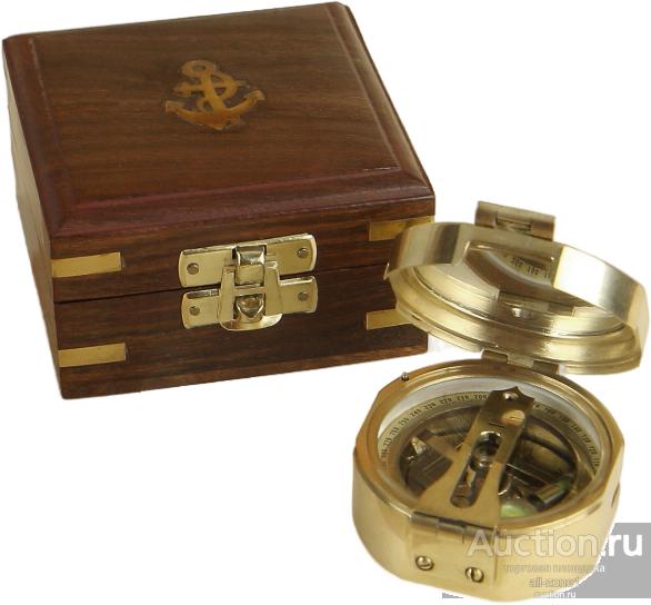 Морской компас BRUTON в деревянном футляре NA-11197