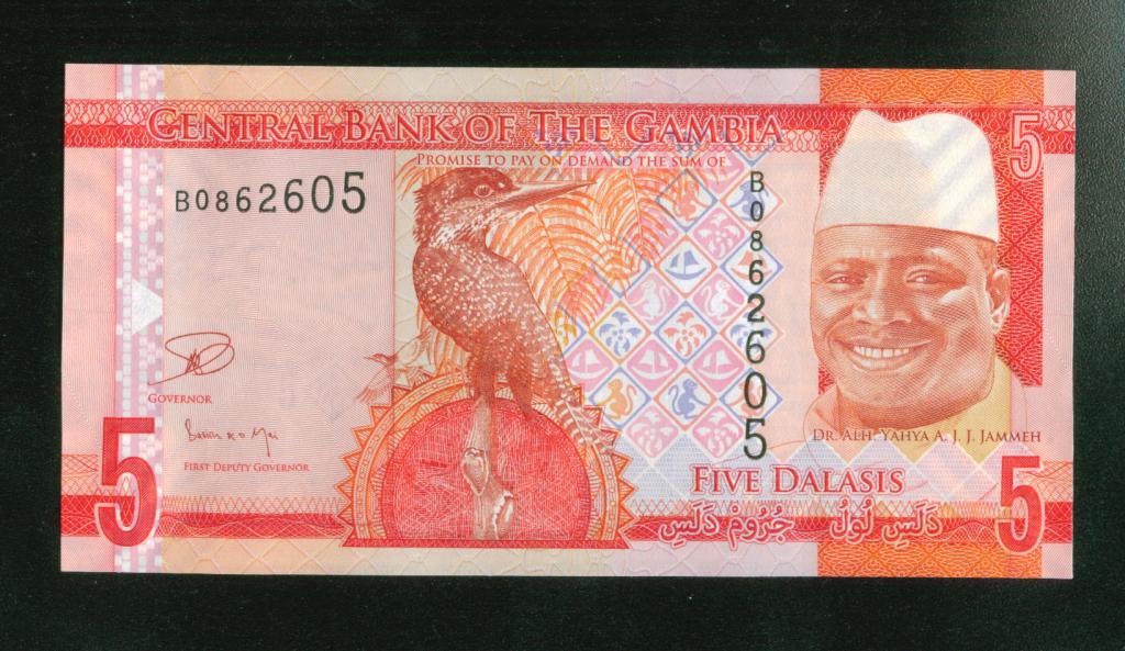 Гамбия 5 даласи 2015 UNC B 0862605