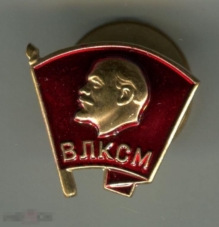 Знак: ВЛКСМ. Членский знак. Винт. #24-0065#