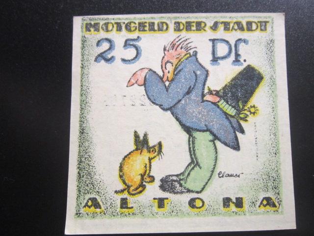 ГЕРМАНИЯ НОТГЕЛЬД    25  ПФЕННИГОВ       ALTONA