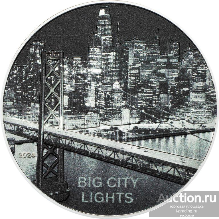 Острова Кука 5 долларов 2024 Огни большого города Сан-Франциско