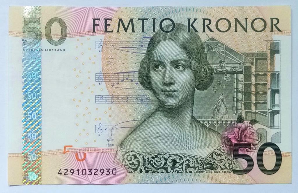 Швеция 50 крон 2004 (введена в обращение в 2006 году) (С37)