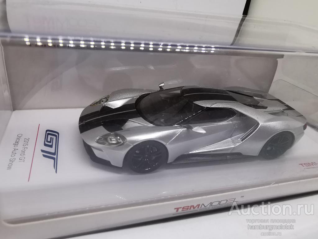136 1:43 TSM Ford GT 2015 Chicago Auto Show silver tsm164342