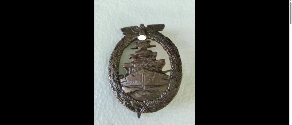 Нагрудный знак Германия Вспомогательный знак флота. Экипаж крейсера. Криегсмарине. 3 Рейх КОПИЯ