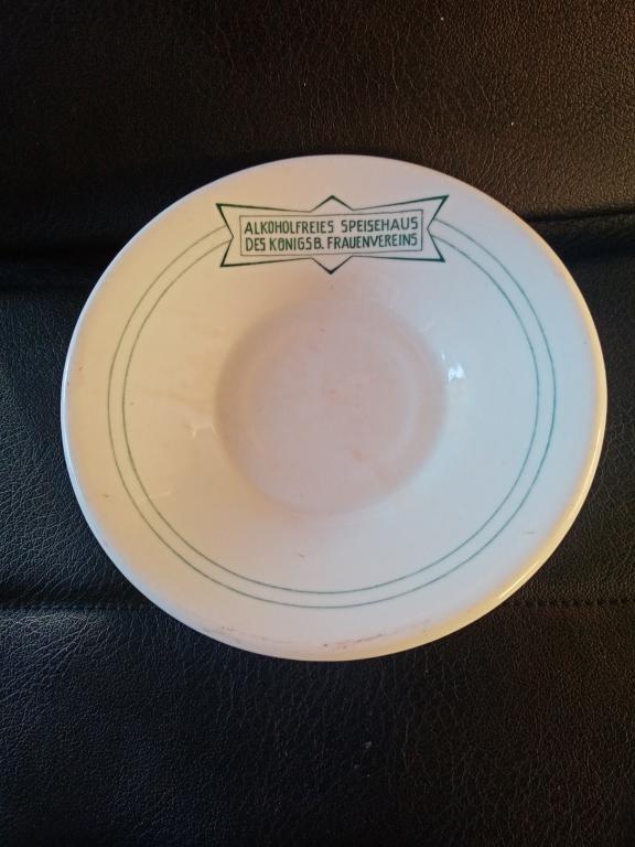 Германия Кенигсберг Блюдце Кафе Ресторан Alkoholfreies Speisehaus Frauenvereins