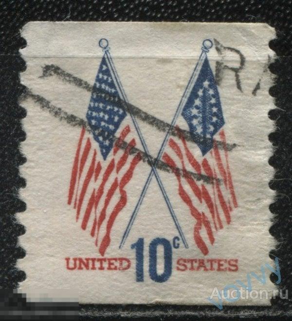 США 1973 флаги США 50 и 13 звезд Mi#1126 ZP068