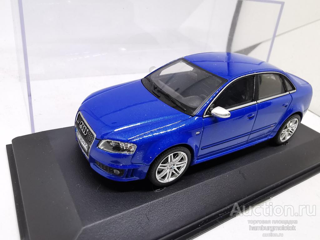 153 Audi RS4 RS 4 B7 A4 2004 blau metallic 1:43 Minichamps