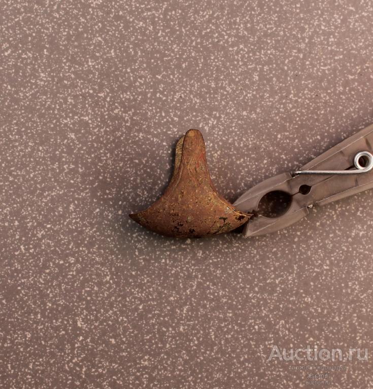 Тыльник кремневого пистолета орнамент латунь