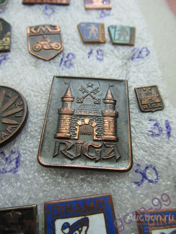 Рига, герб. Тяжелый металл. Riga. / БК23-50