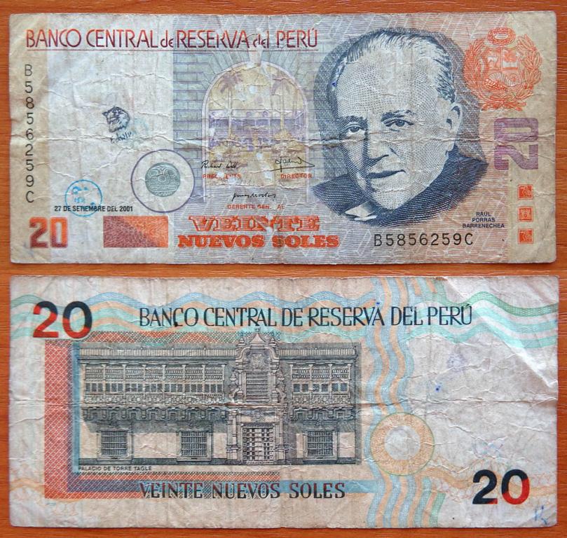 Перу 20 солей 2001 P-176a