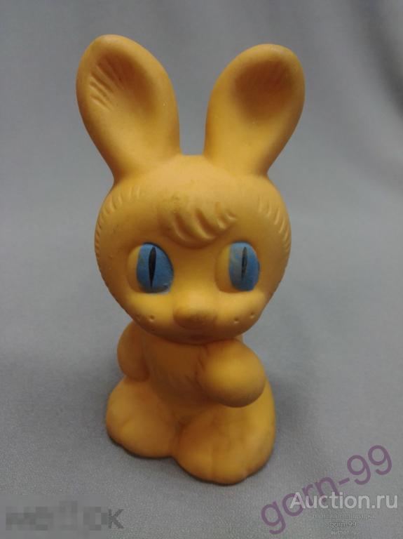 Игрушка резиновая заяц зайчик  Пр. СССР. К-20