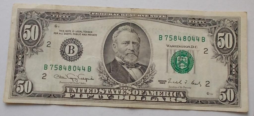 50 долларов США 1990 Нью-Йорк из оборота