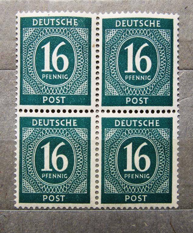 Германия 1946 г. Союзническая оккупационная зона. Квартблок.**MNH OG