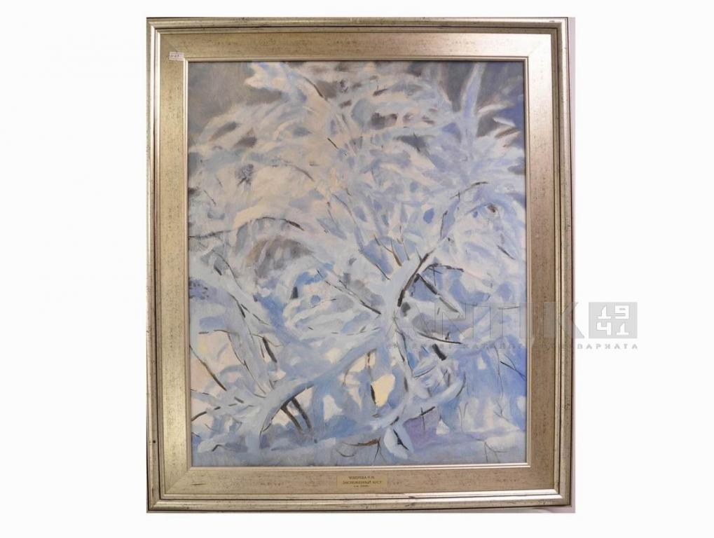 Зимний лес, картина в свободной манере