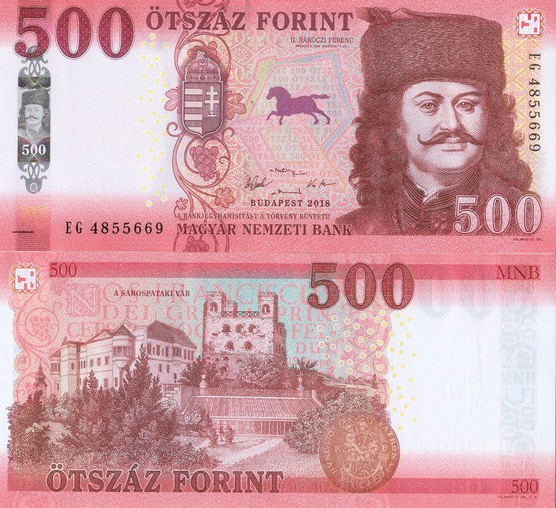 Венгрия 500 форинтов 2018 P202a пресс unc