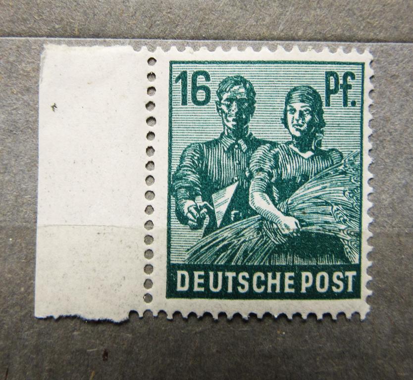 Германия 1947 г. Союзническая оккупационная зона. 1мар. с полем.**MNH OG