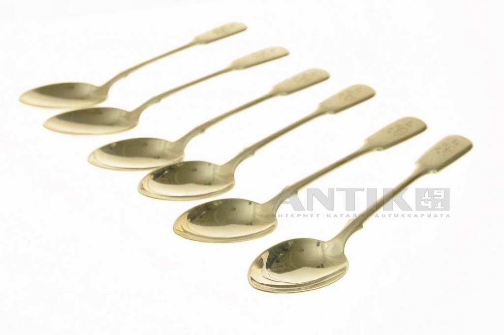 Набор серебряных чайных ложек. Россия. «Бр. Грачевы»