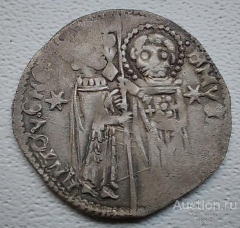 Венеция гроссо 1382-1400 Антонио Веньер серебро
