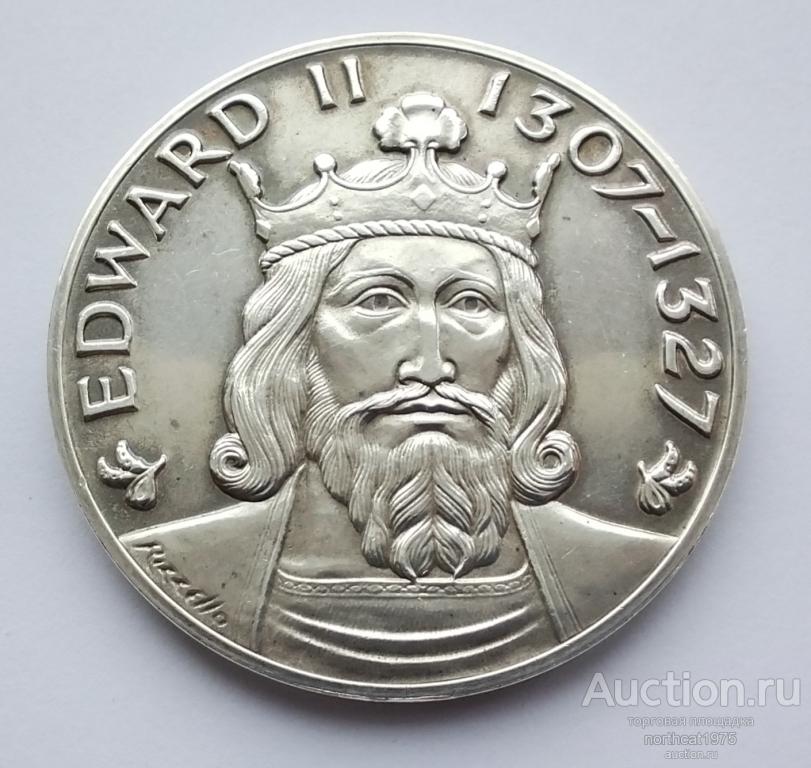 Великобритания. Короли Англии. Эдуард II 1307-1327 гг. Серебро. 38 гр.