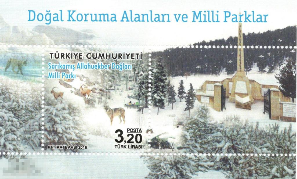 Блок марок Турция - Природные охраняемые территории и национальные парки