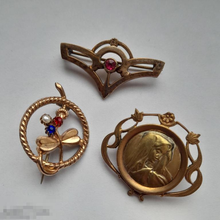 Антикварная брошка шаум гольд шикарная ОДНИМ ЛОТОМ