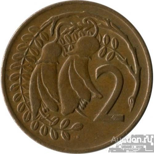 Монета 2 цента 1967-1985 г., Новая Зеландия
