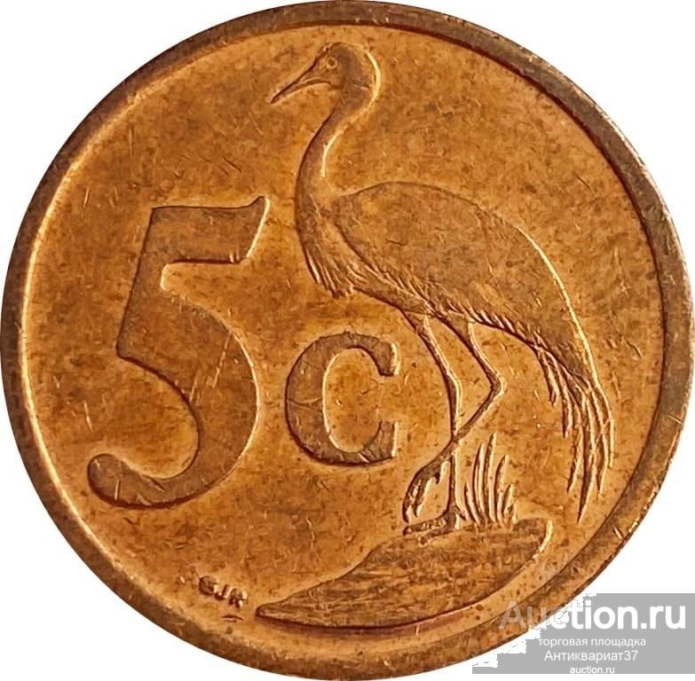 Монета 5 центов 2009 г., ЮАР