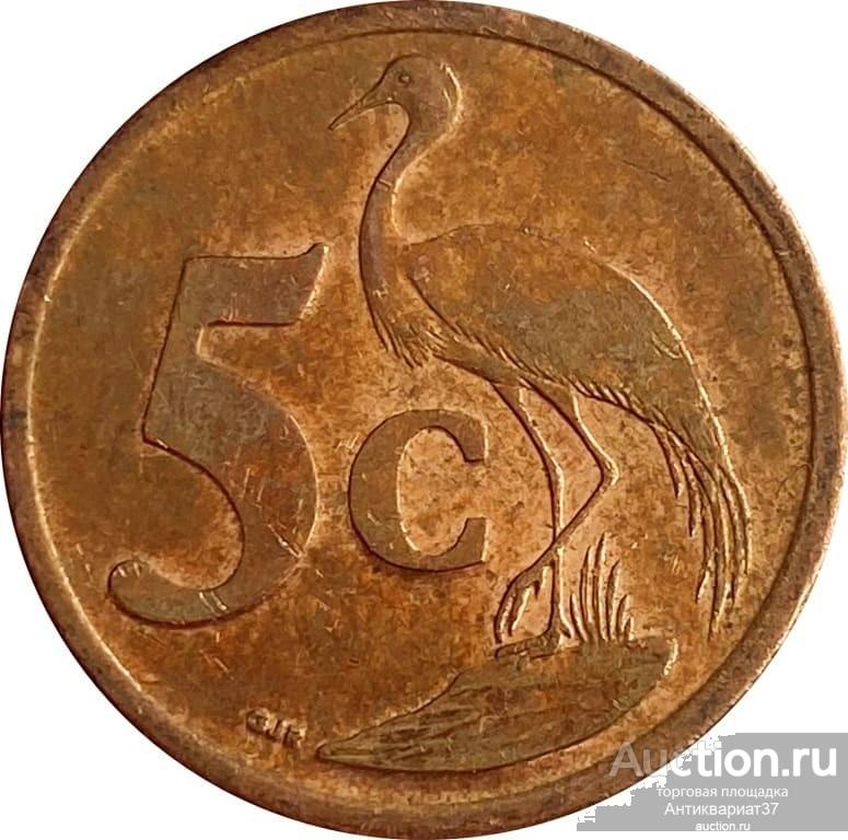 Монета 5 центов 2010 г., ЮАР