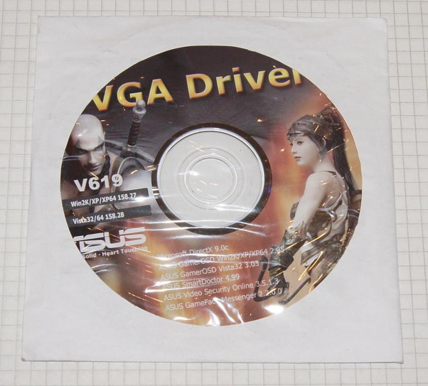 Asus VGA Driver V619 - ВГА драйвер CD (СД) диск