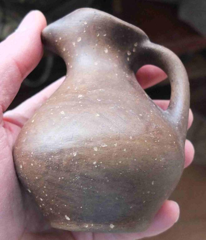 кувшинчик глиняный для вина, коллекционный, старинный