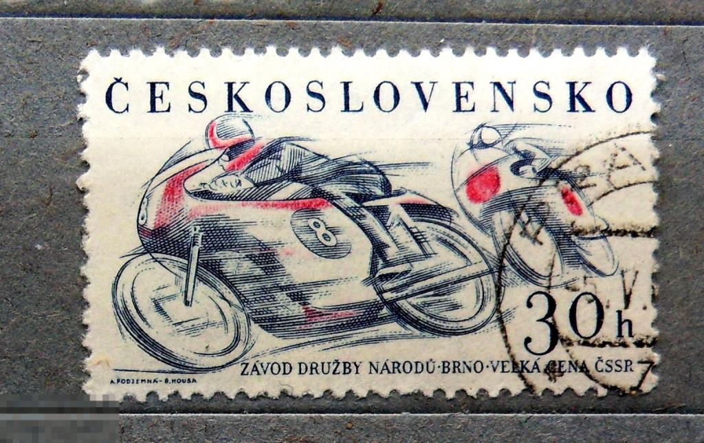 ЧССР Чехословакия 1955 спорт МОТОСПОРТ Мотогонки  --- А33-стр2 ..1..
