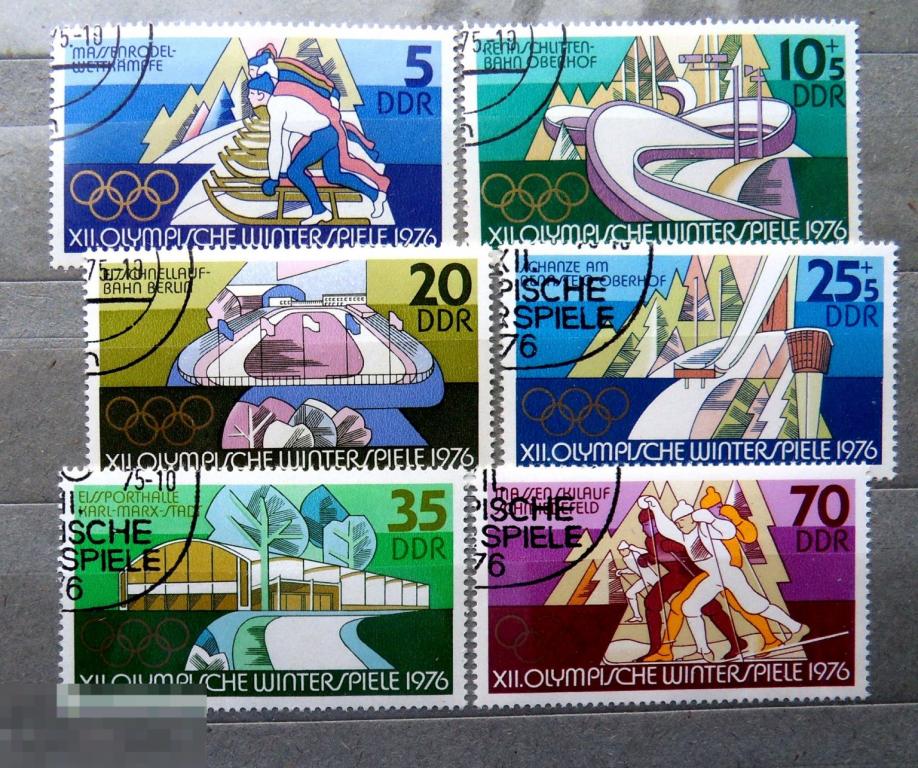 ГДР Германия 1976 спорт ОЛИМПИАДА   --- А33-стр1 марки ..1..
