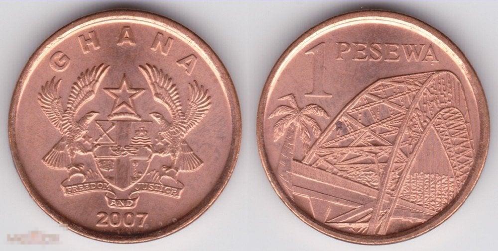 Гана - 1 Песева 2007 UNC Ролл