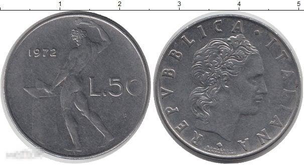 Италия 50 Лир 1972 XF