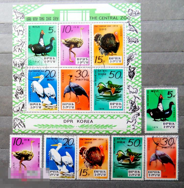 Корея 1979 гашен. А8кр стр20  марки ПТИЦЫ