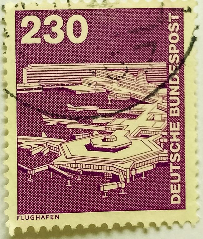 марка ФРГ 230 пфенниг "Frankfurt Airport" 1979 год