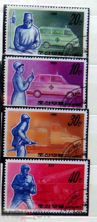 Корея 1989 гашен. клеммташе А8кр стр11 автомобиль авто машины транспорт марки