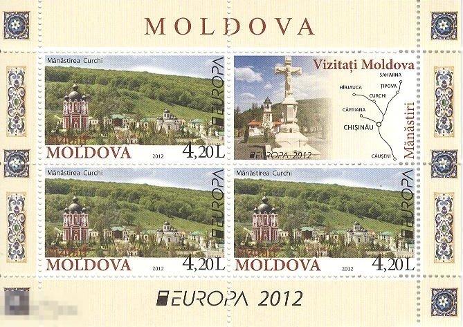 Блок марок Молдова -  Посетите Молдову 2012
