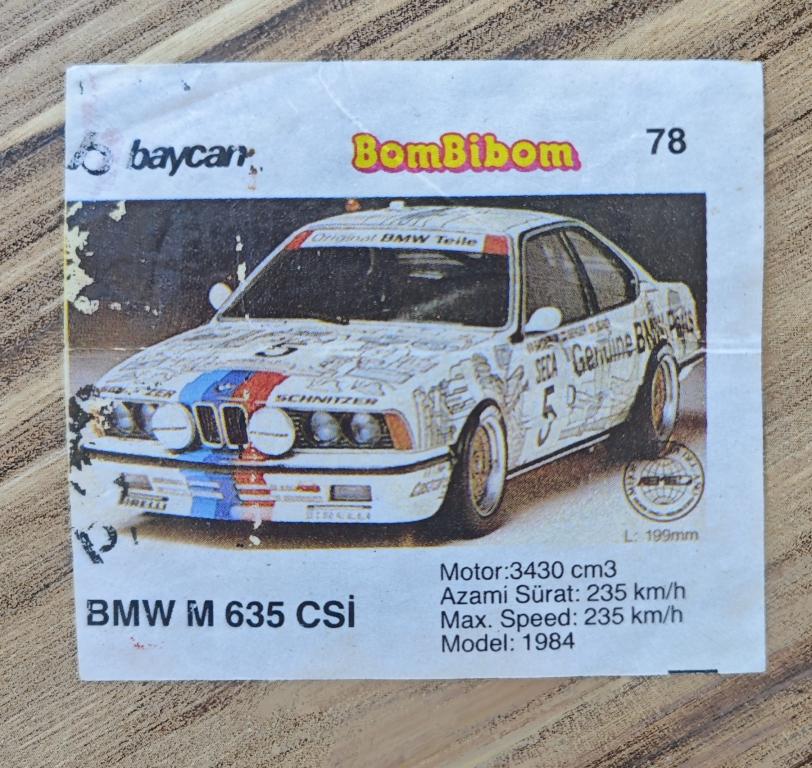 Вкладыш BomBibom 2 серия Baycan № 78