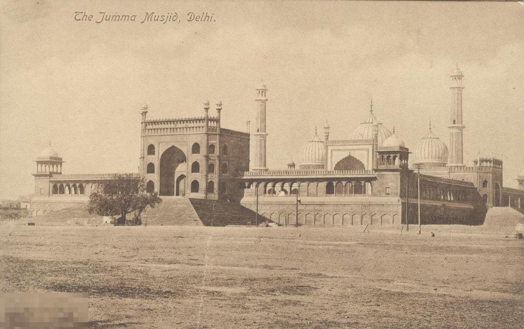 Почтовая карточка - The Jumma Masjid Дели (B.Rigold & Bergmann) 1895 г.